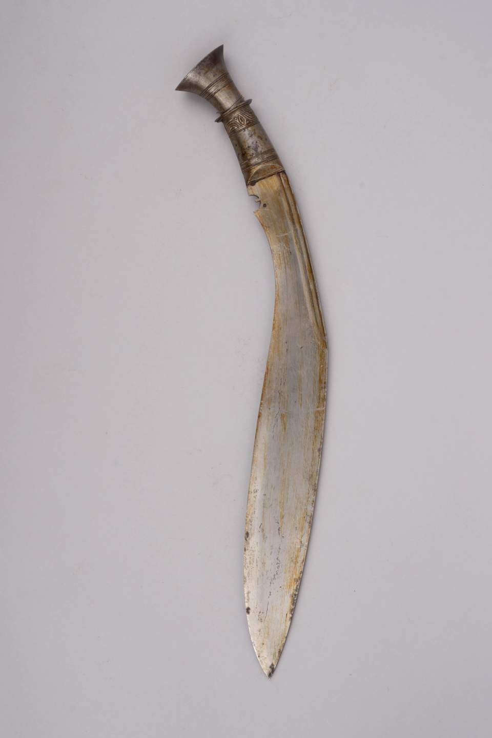 Messer, Kukri mit Beimesser (Karda) und der Wetzstahl (chakmak)