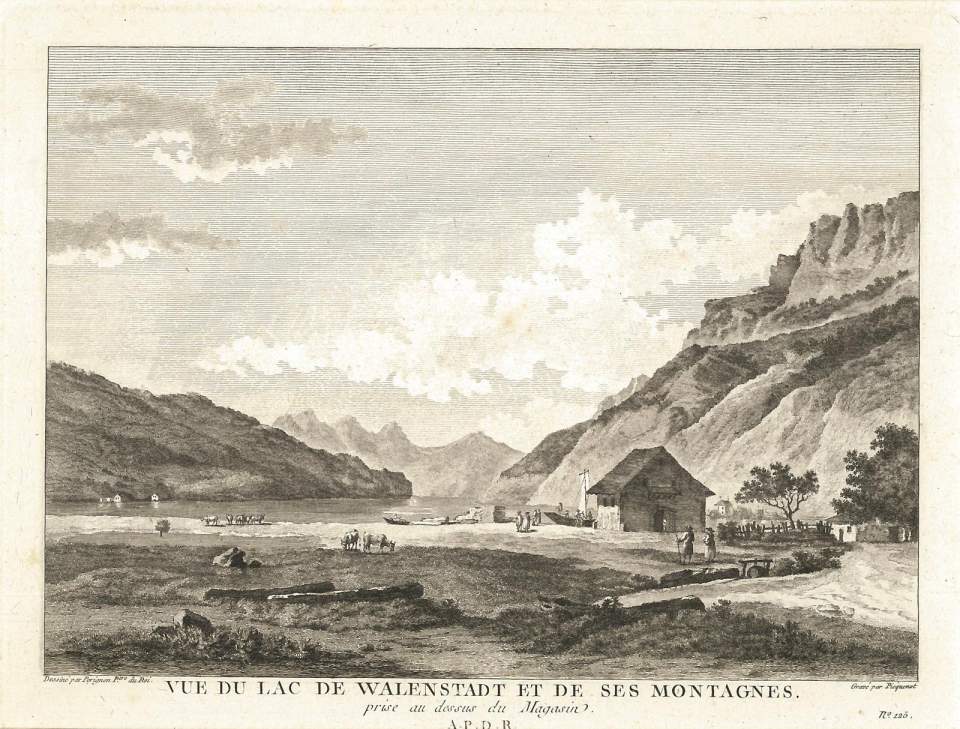 Ansicht von Walenstadt mit Umgebung