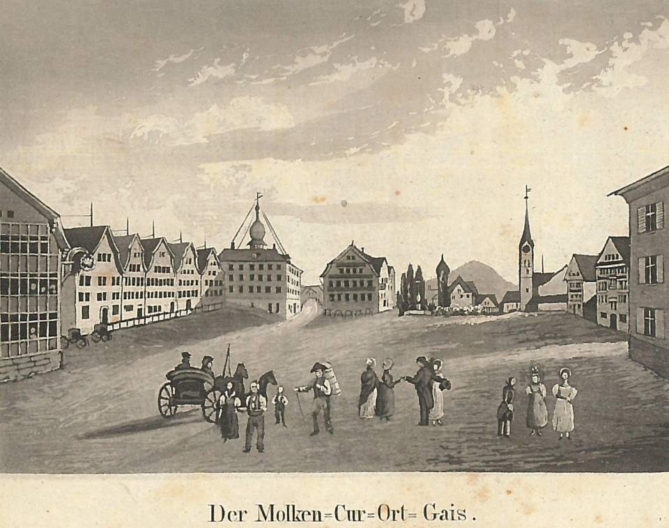 3 Aquatintablätter aus Appenzell
