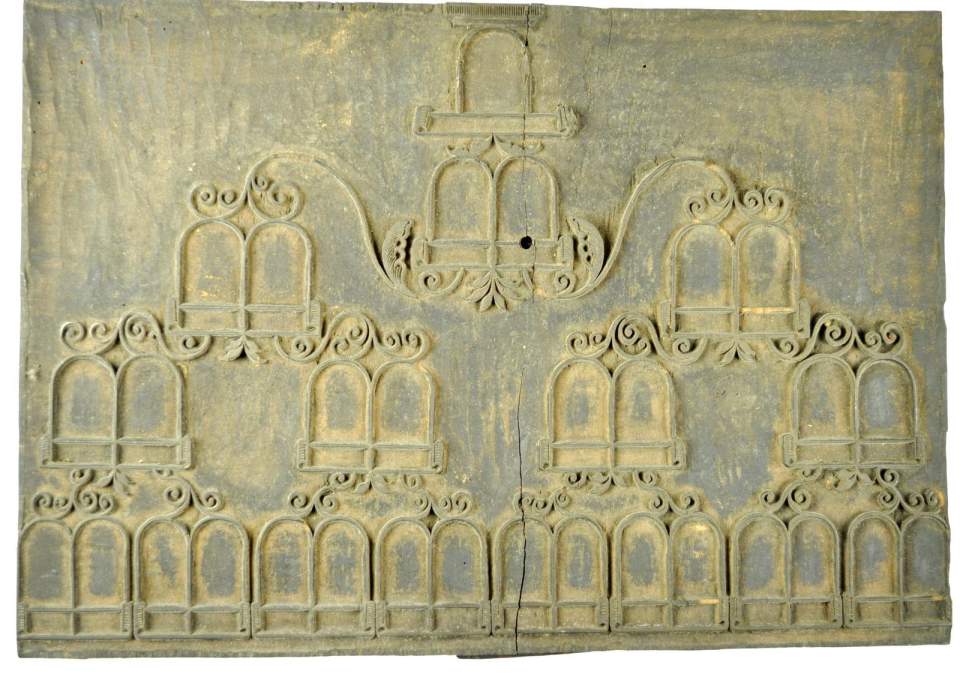 Druckstock für die Wappenfolge eines Stammbaumes