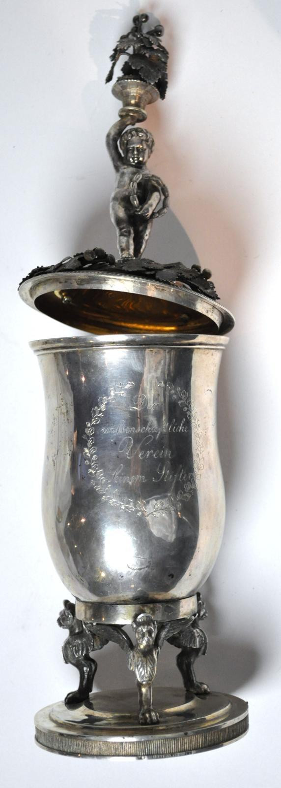 Silberbecher mit Deckel