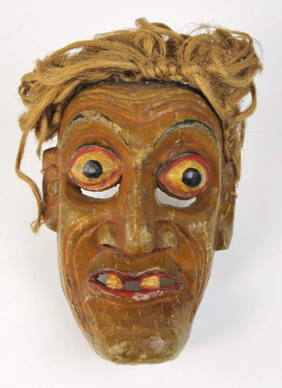 Maske aus Holz, bemalt, für Maskenspiel