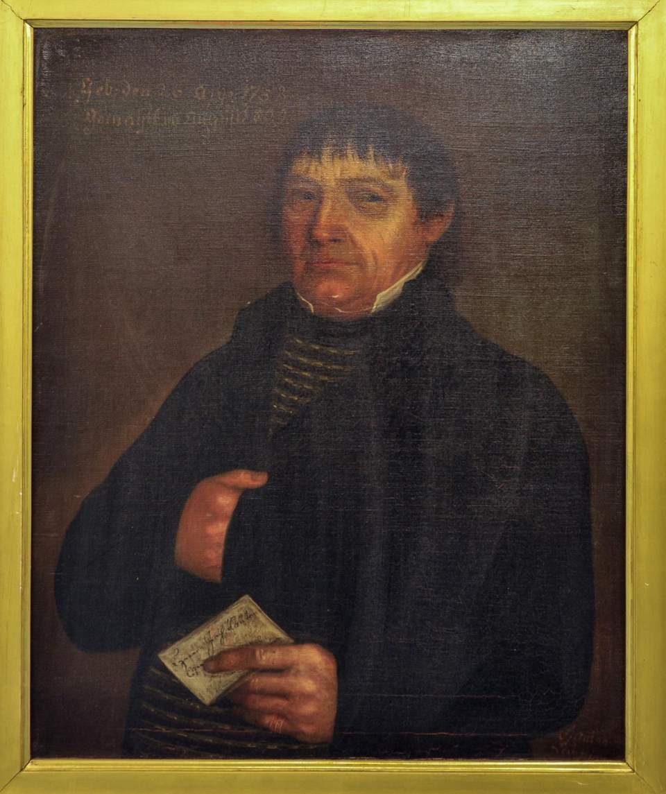 Ölbild Bildnis des Johannes Leutenegger (geb. 1752 )