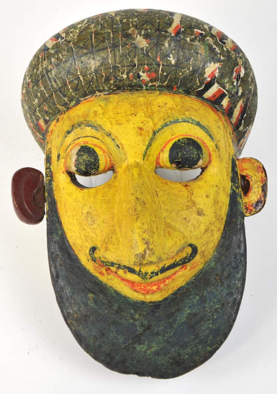 Maske aus Holz, bemalt, für Maskenspiel