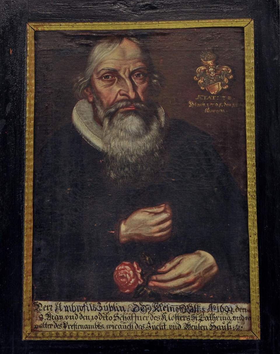 Gemälde, Ölgemälde, Porträt  Ambrosius Züblin, bekleidete verschiedene Ämter, Bildnis