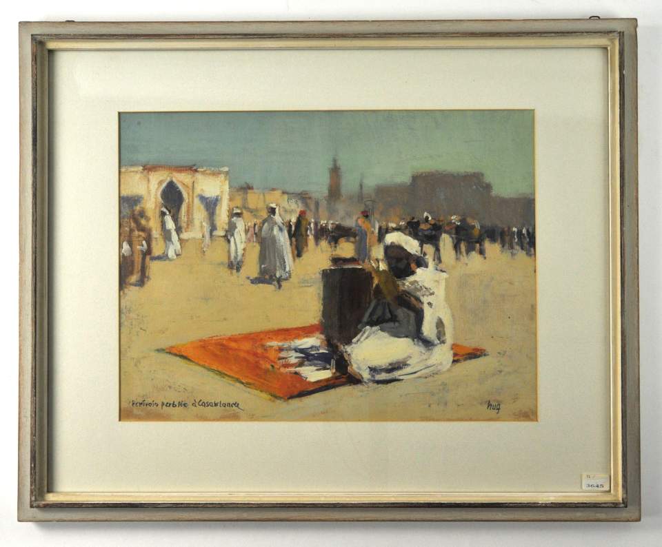 Bild / Ölbild écrivan public à casablanca