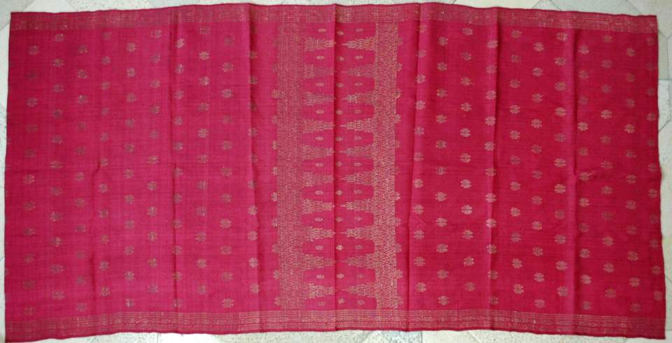 Textil-Roter Seidenstoff