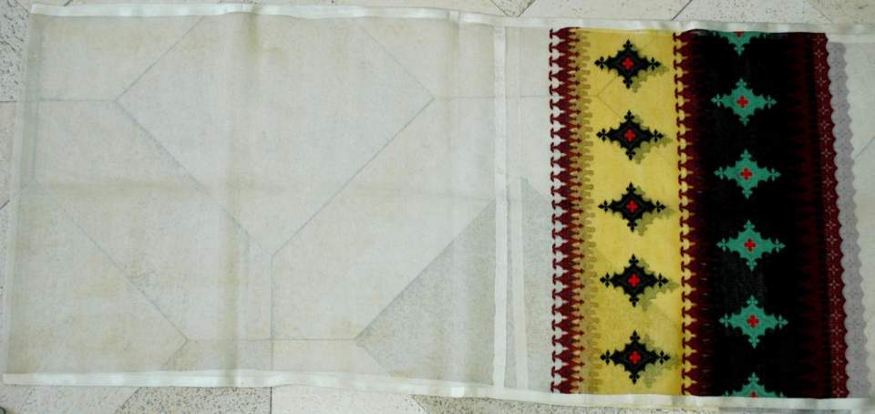 Textil-Besticktes Seidentuch
