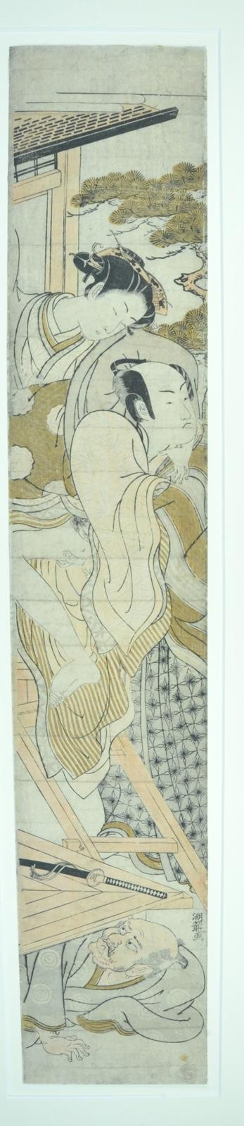 Erotischer Farbholzschnitt, Shunga ("Frühlingsbild")