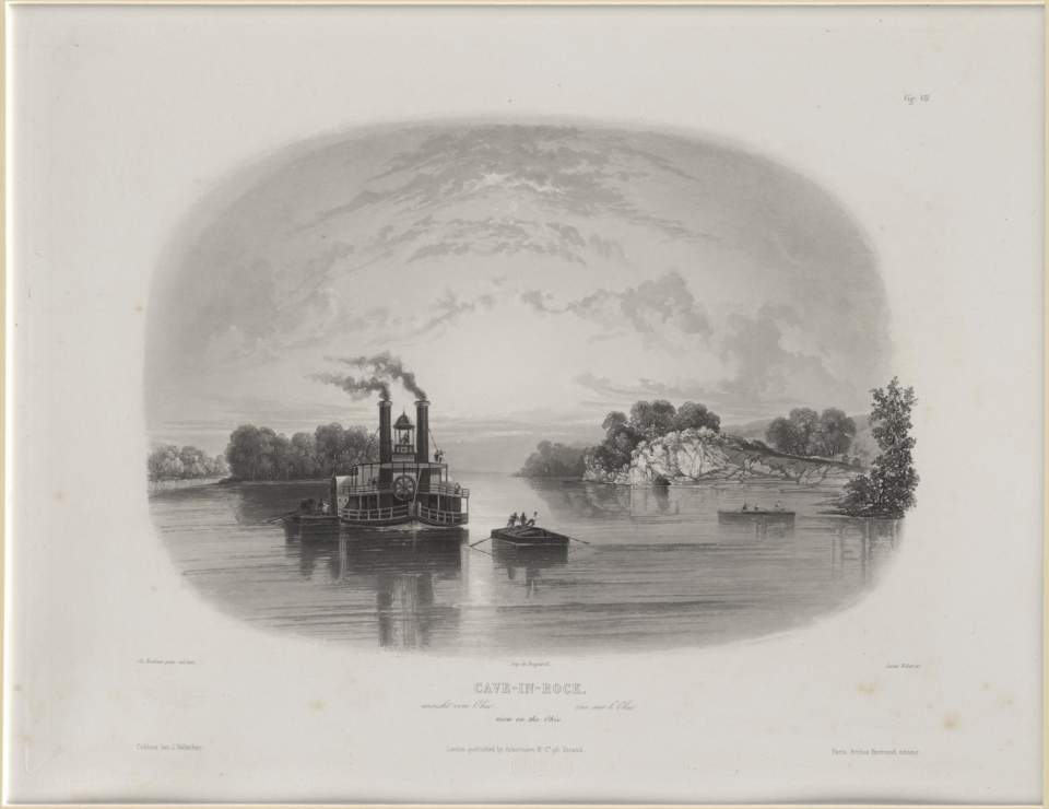 Cave-in-Rock, Vignette, Karl Bodmer 