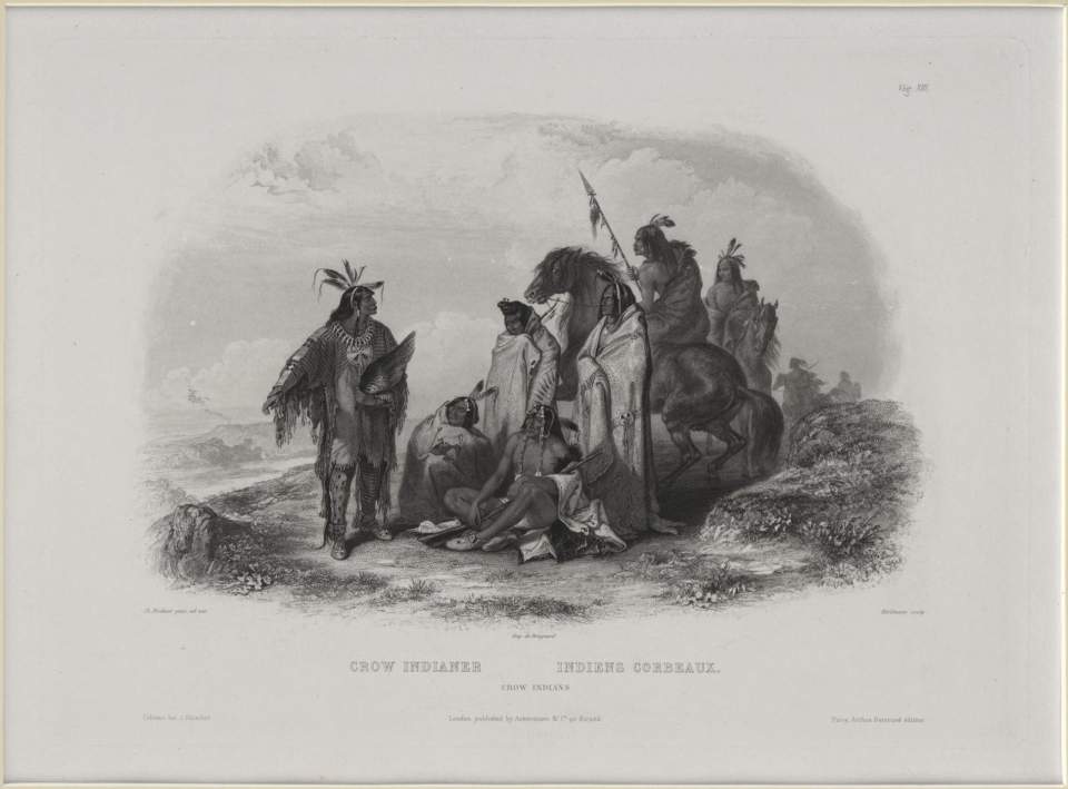 Crow Indianer, Vignette, Karl Bodmer 