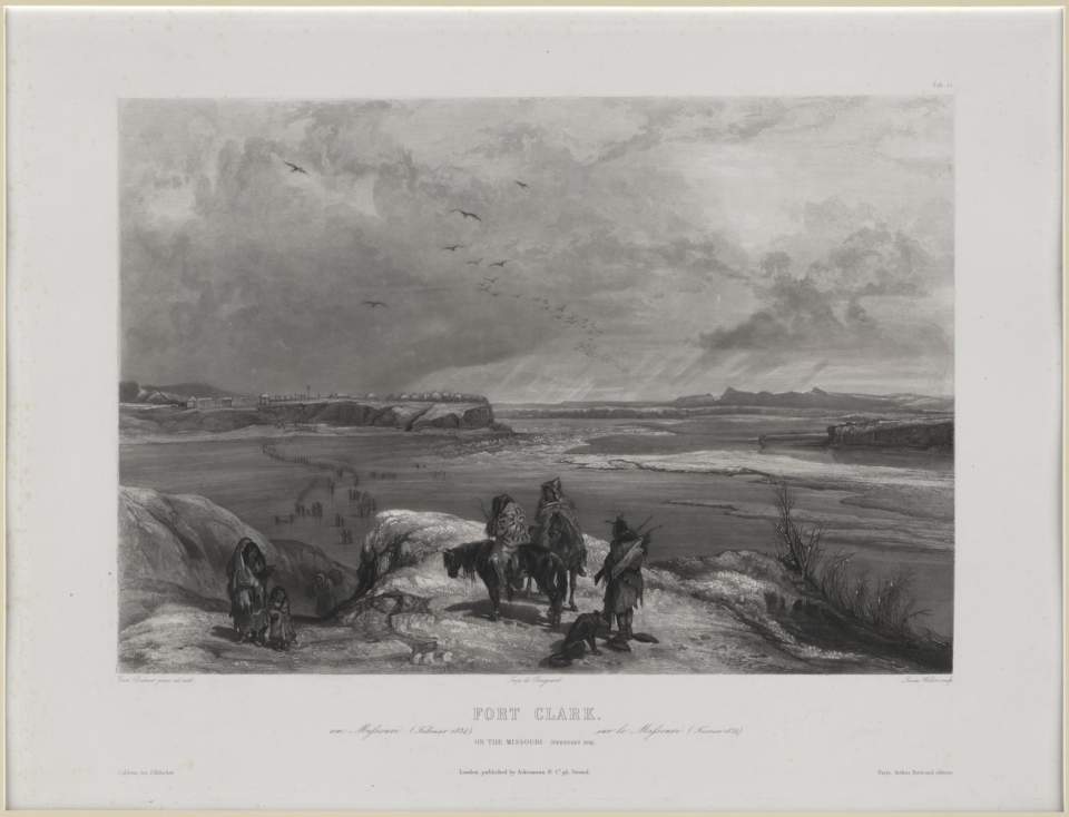 Fort Clark, Tableau, Karl Bodmer 