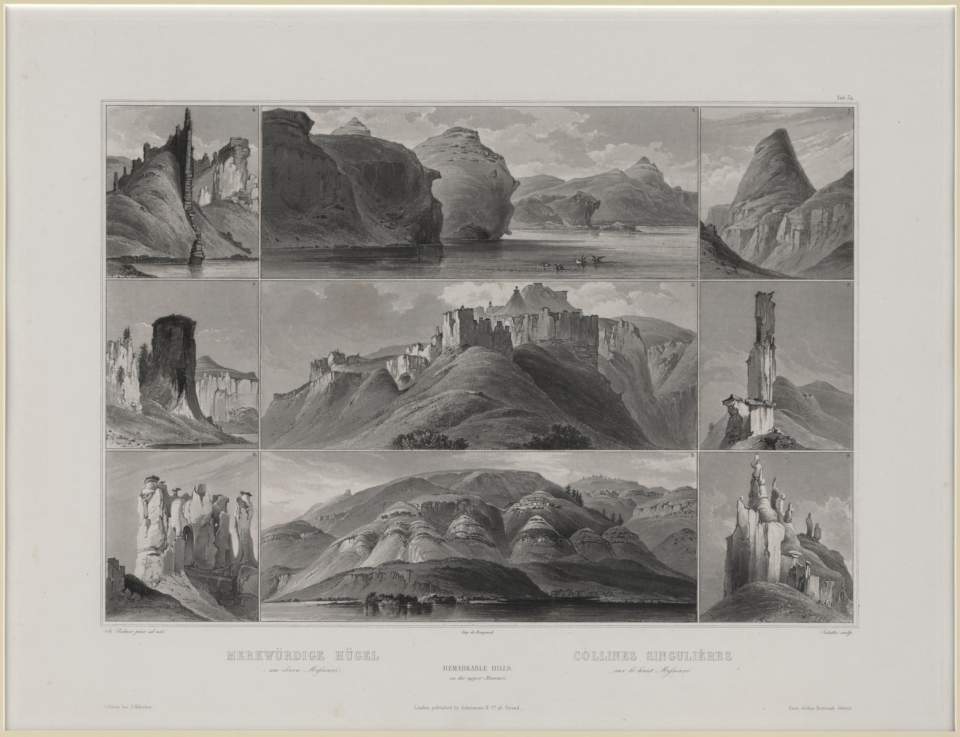 Merkwürdige Hügel, Tableau, Karl Bodmer 