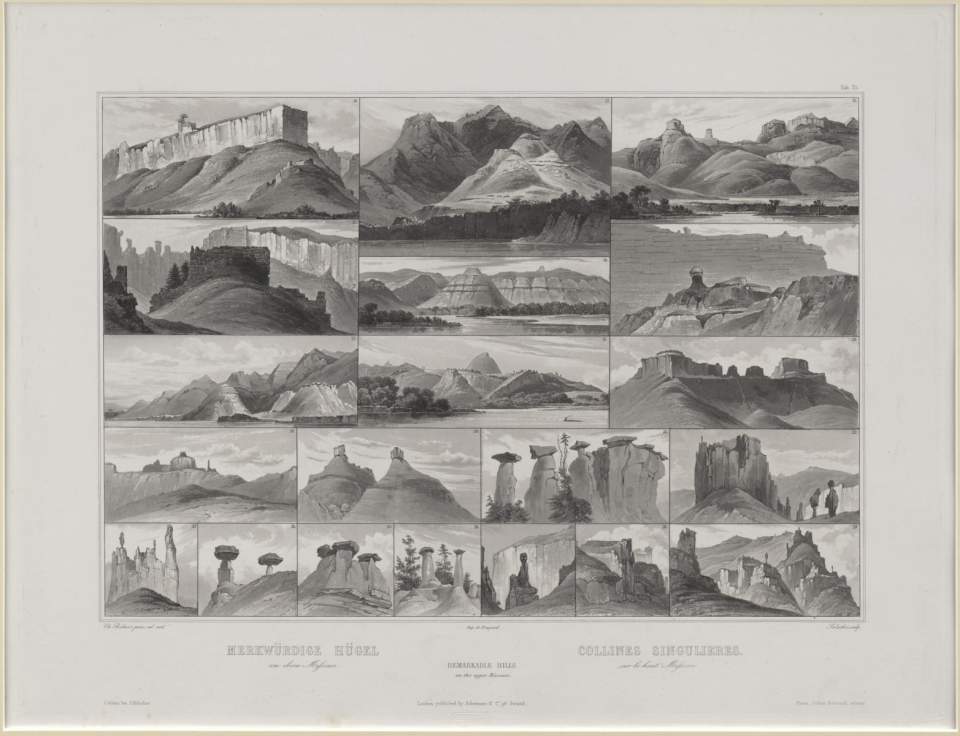 Merkwürdige Hügel, Tableau, Karl Bodmer