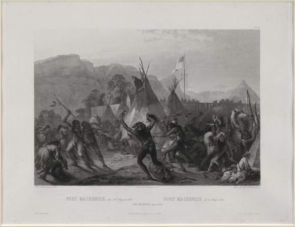 Fort Mackenzie, Tableau, Karl Bodmer 