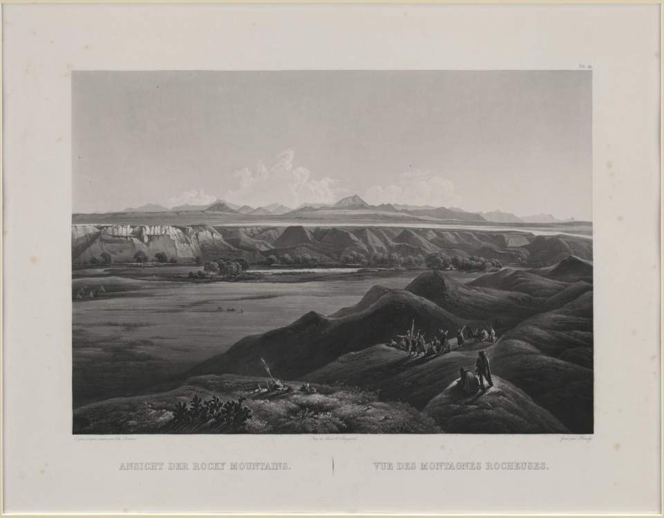 Ansicht der Rocky Mountains, Tableau, Karl Bodmer 