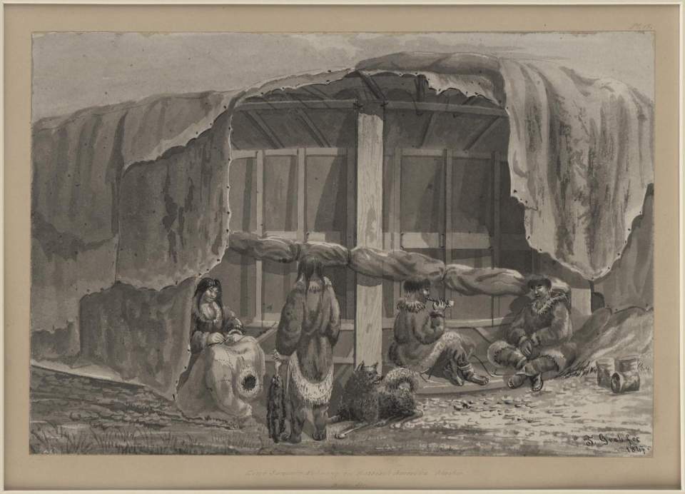 Trautmann Grob, Tuschezeichnung, Eine Sommer-Wohnung, 1867