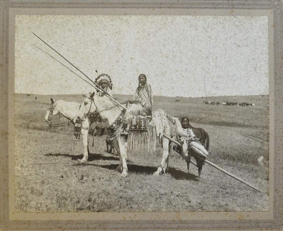 Indianer-Fotografie (schwarz-weiss)