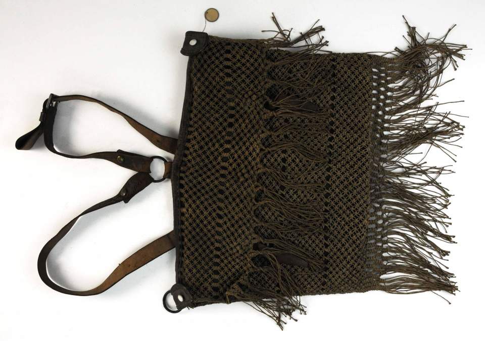 Tragetasche, Rucksack, Knüpfarbeit