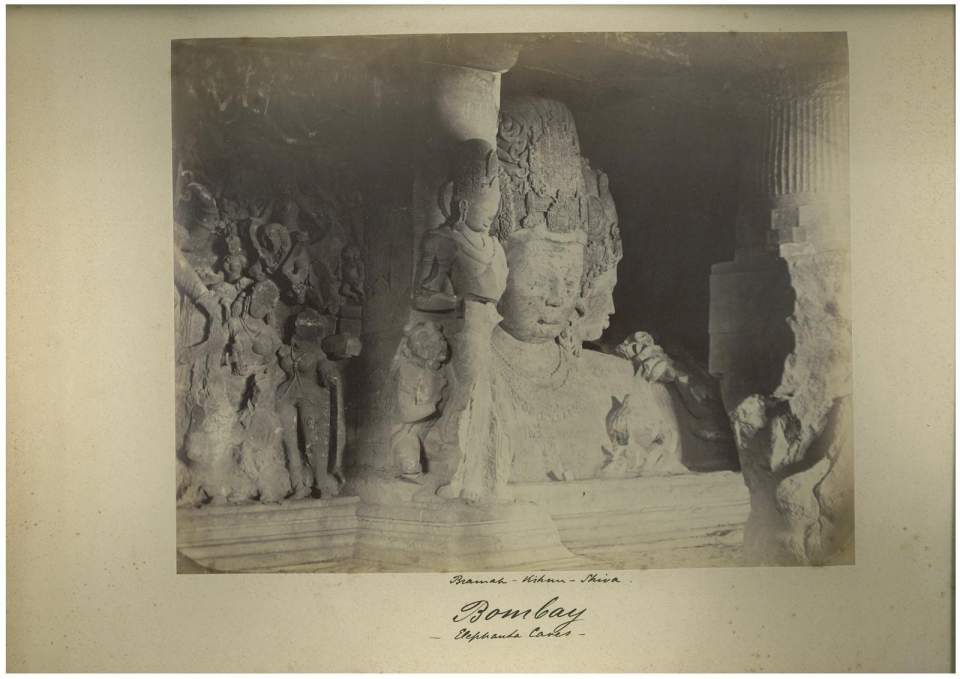 Fotografie Dreiköpfiger Shiva, Elephanta