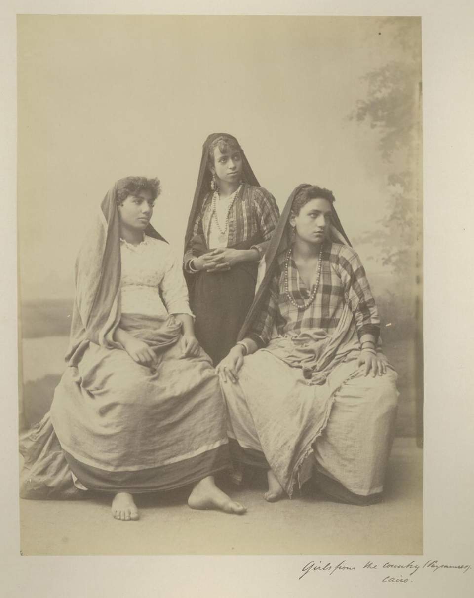 Fotografie Ägypten, 3 Mädchen vom Land