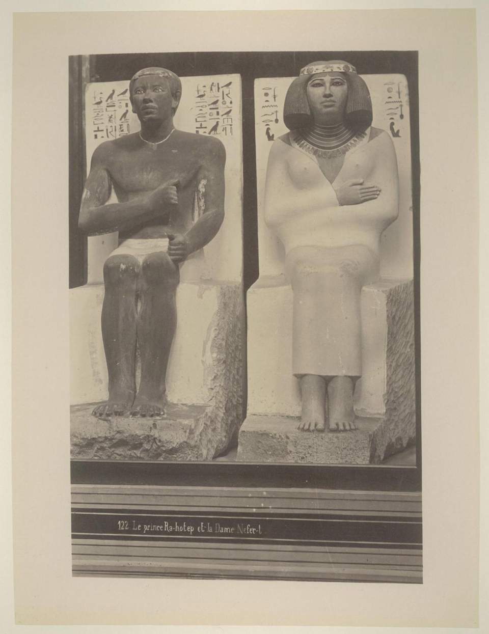 Fotografie der Prinz Ra-hotep und seine Frau Nefer-t