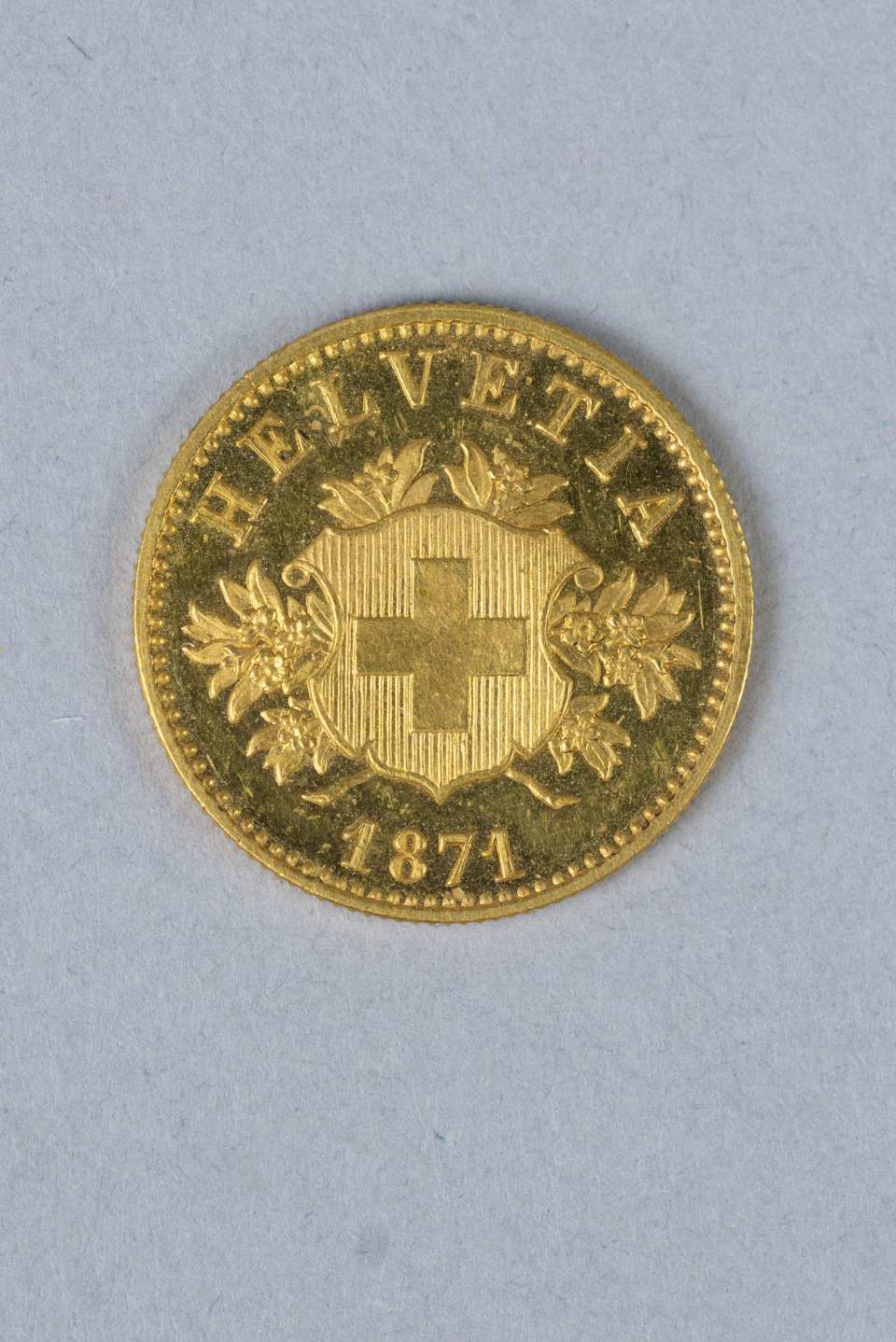 Münze,  20 Franken, Schw. Eidgenossenschaft, Probe 1871