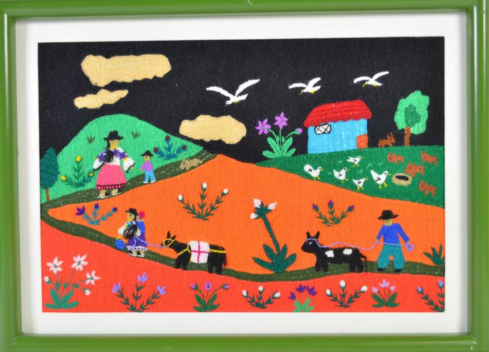 Stickbild "Llevando animales al mercado"