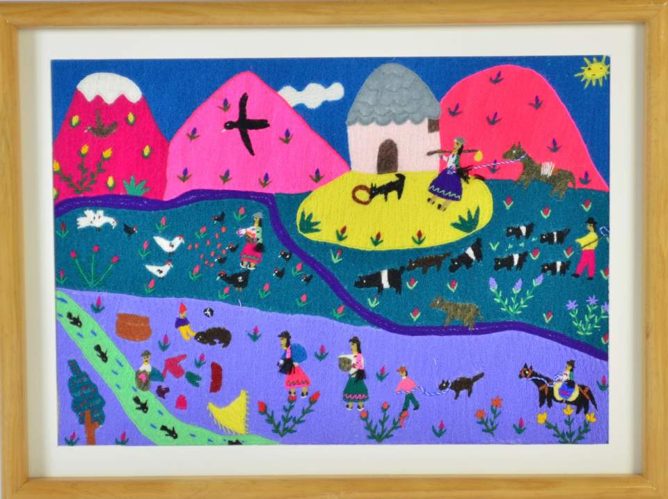 Stickbild "Lavando en el rio"