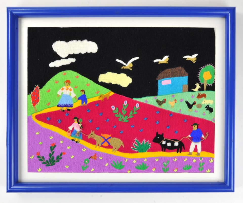 Stickbild "Llevando animales al mercado"