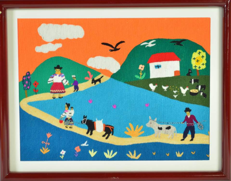 Stickbild "Llevando animales al mercado"