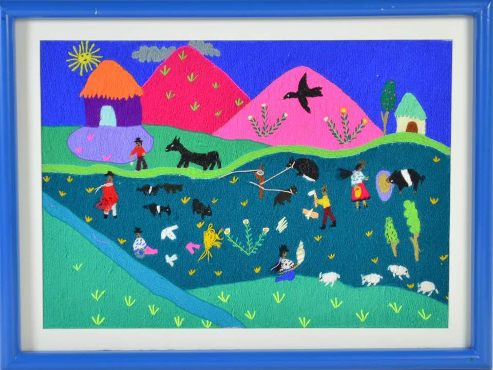 Stickbild "Lavando en el rio"