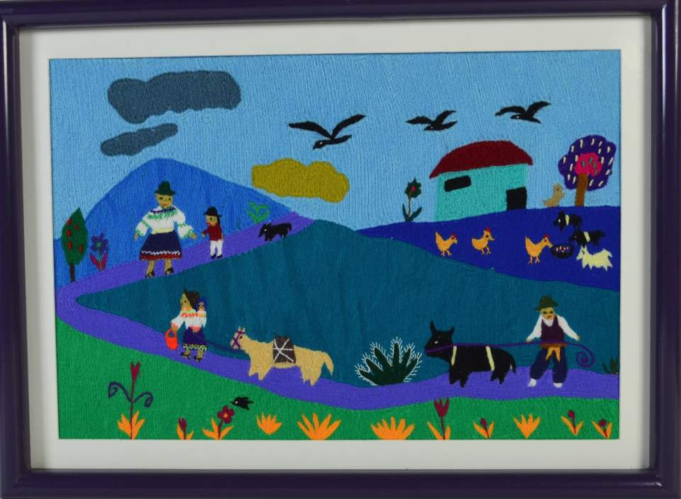 Stickbild "Llevando animales al mercado"