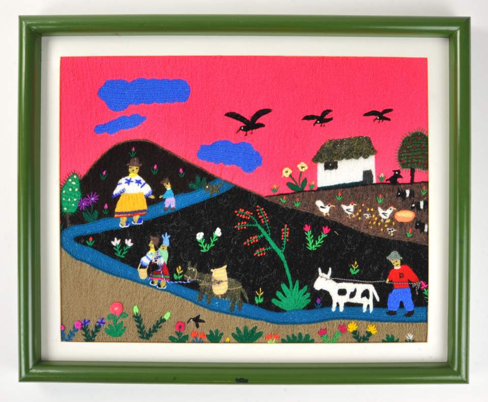 Stickbild "Llevando animales al mercado"