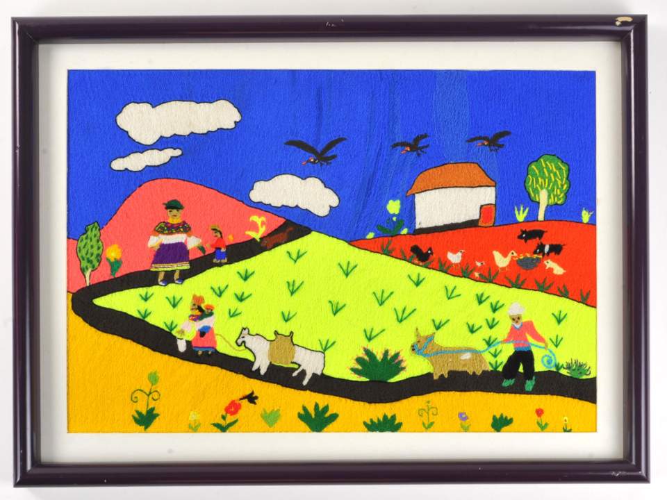 Stickbild "Llevando animales al mercado"