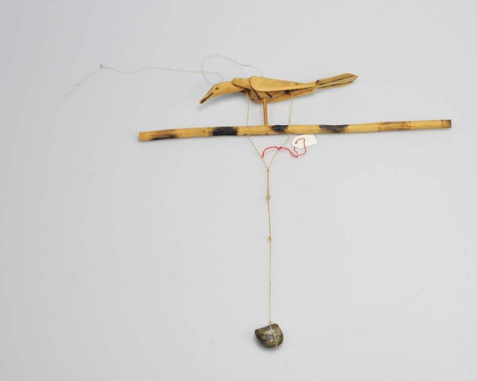 Hölzernes Spielzeug, Mobile,  Vogel in Bewegung