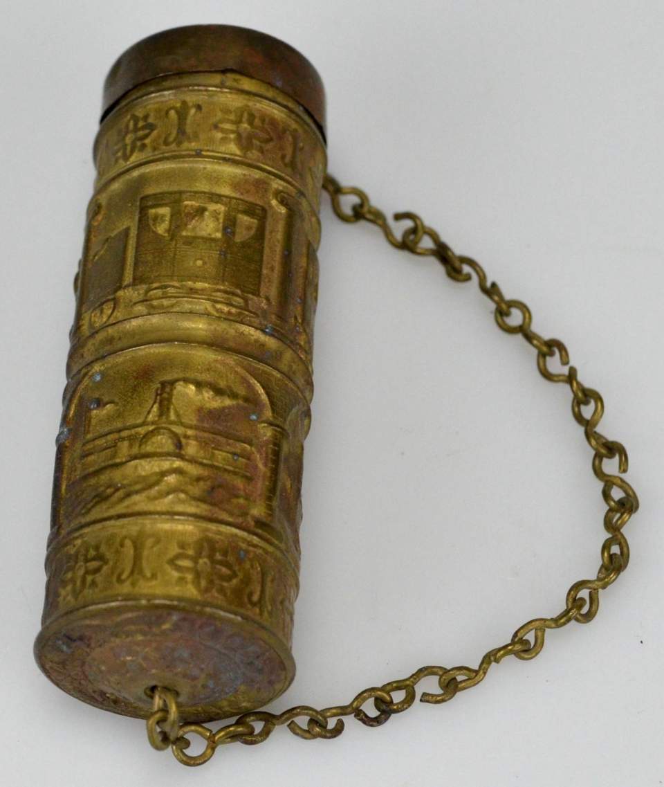 Goldstaubgefäss, zylindrisch