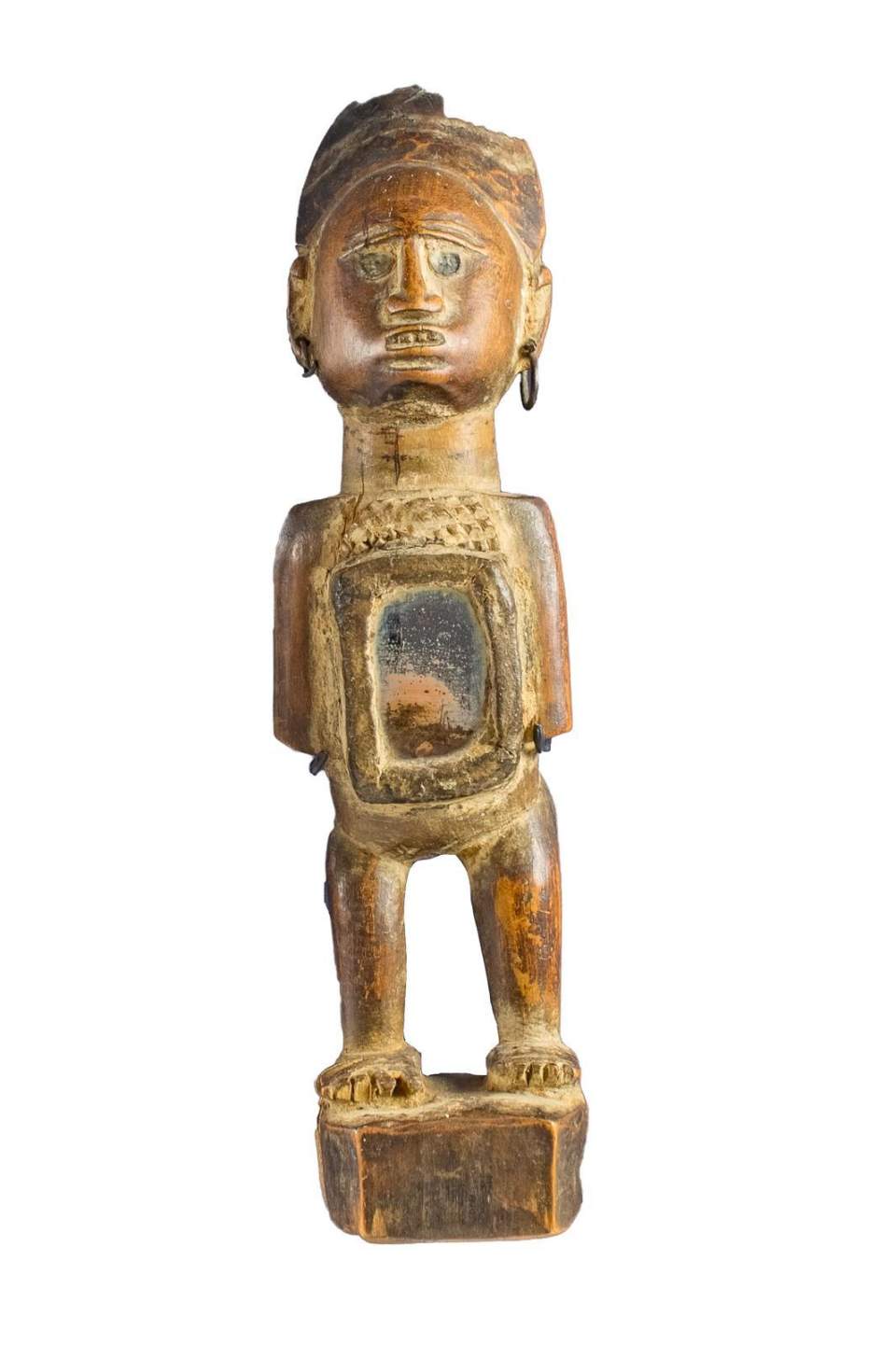 Fetisch; Magische Figur mit Bauchkasten