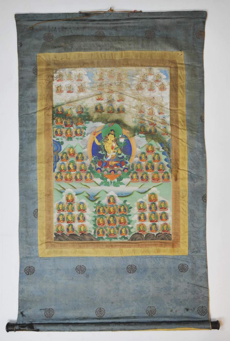 Thangka, Rollbild, Figur-Kuan-shih-yin, skt. Avalokitesvara