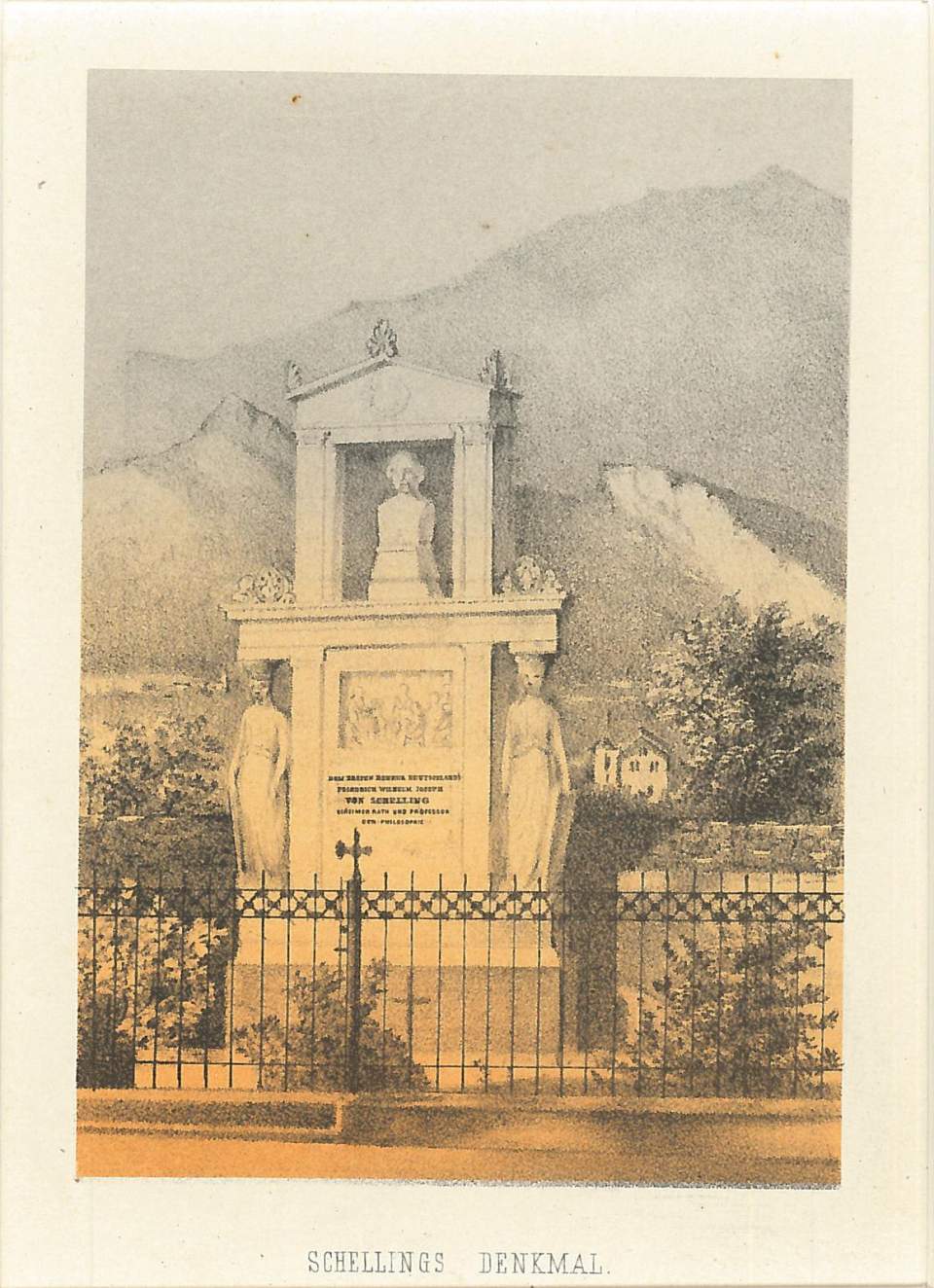 Ansicht, Schellings Denkmal, bei Bad Ragaz