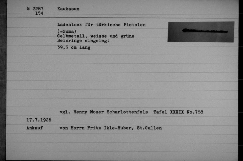 Ladestock für türkische Pistolen