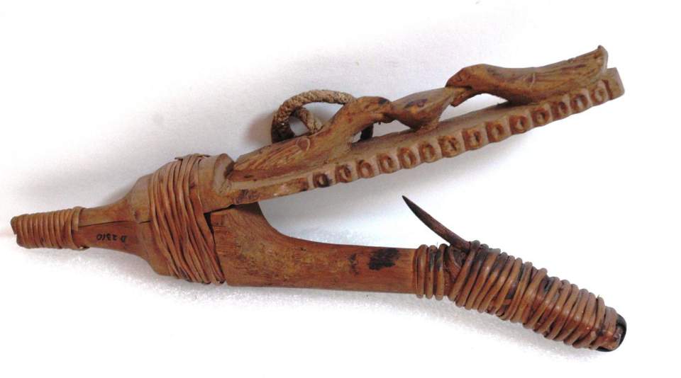 Angelhaken, Kopf eines Fischspeeres, Northern Halibut Hook with 2 piece shank 