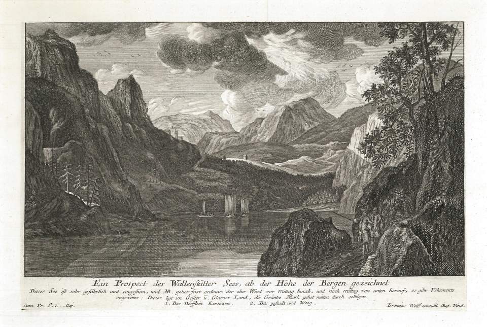 Walensee mit Bergen, Kerenzerberg