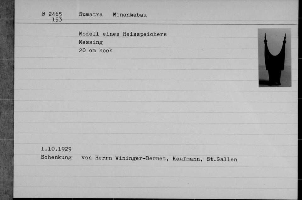 Modell eines Reisspeichers