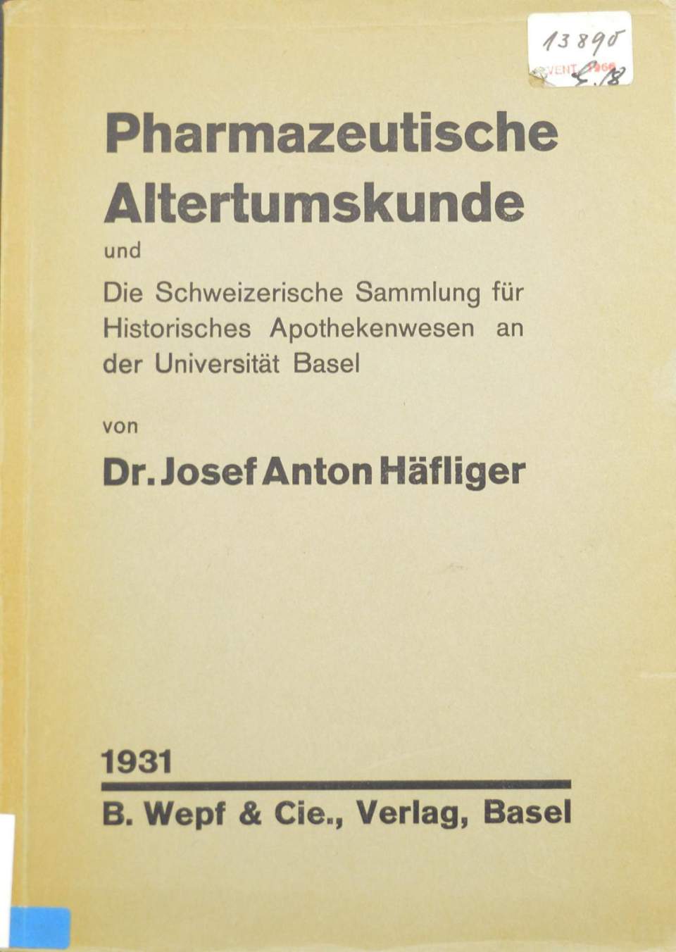 Buch, Pharmazeutische Altertumskunde