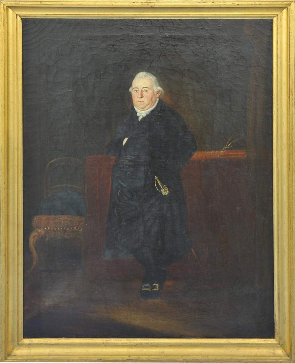 Ölgemälde Bildnis Hans Caspar Girtanner (1741 - 1803) 
