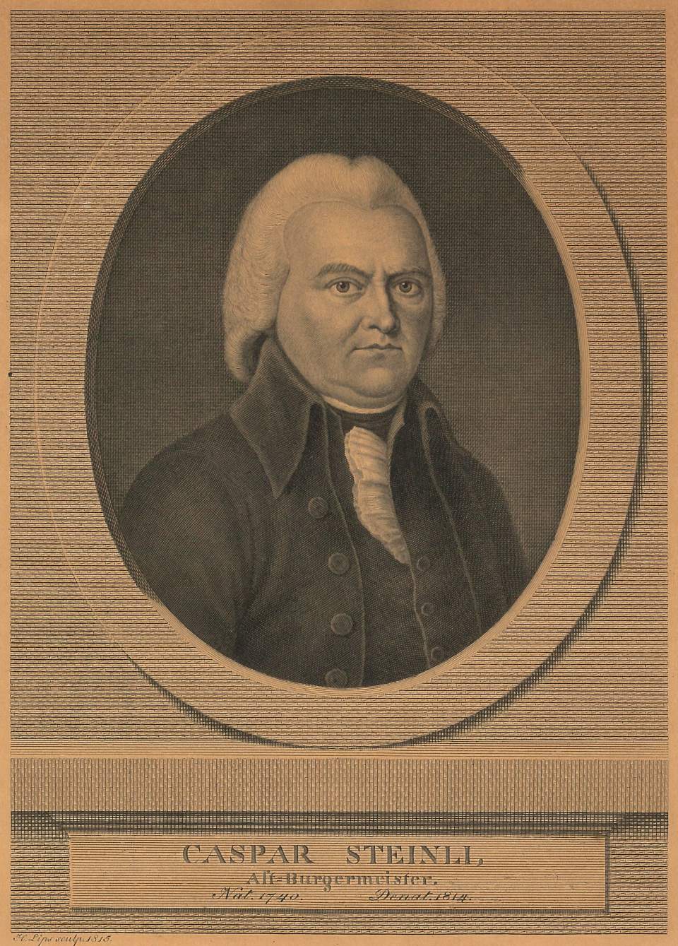 Stich, Bürgermeister Caspar Steinlin darstellend, 1740 - 1814