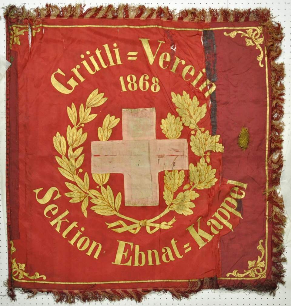 Fahne des Grütli Vereins Ebnat Kappel
