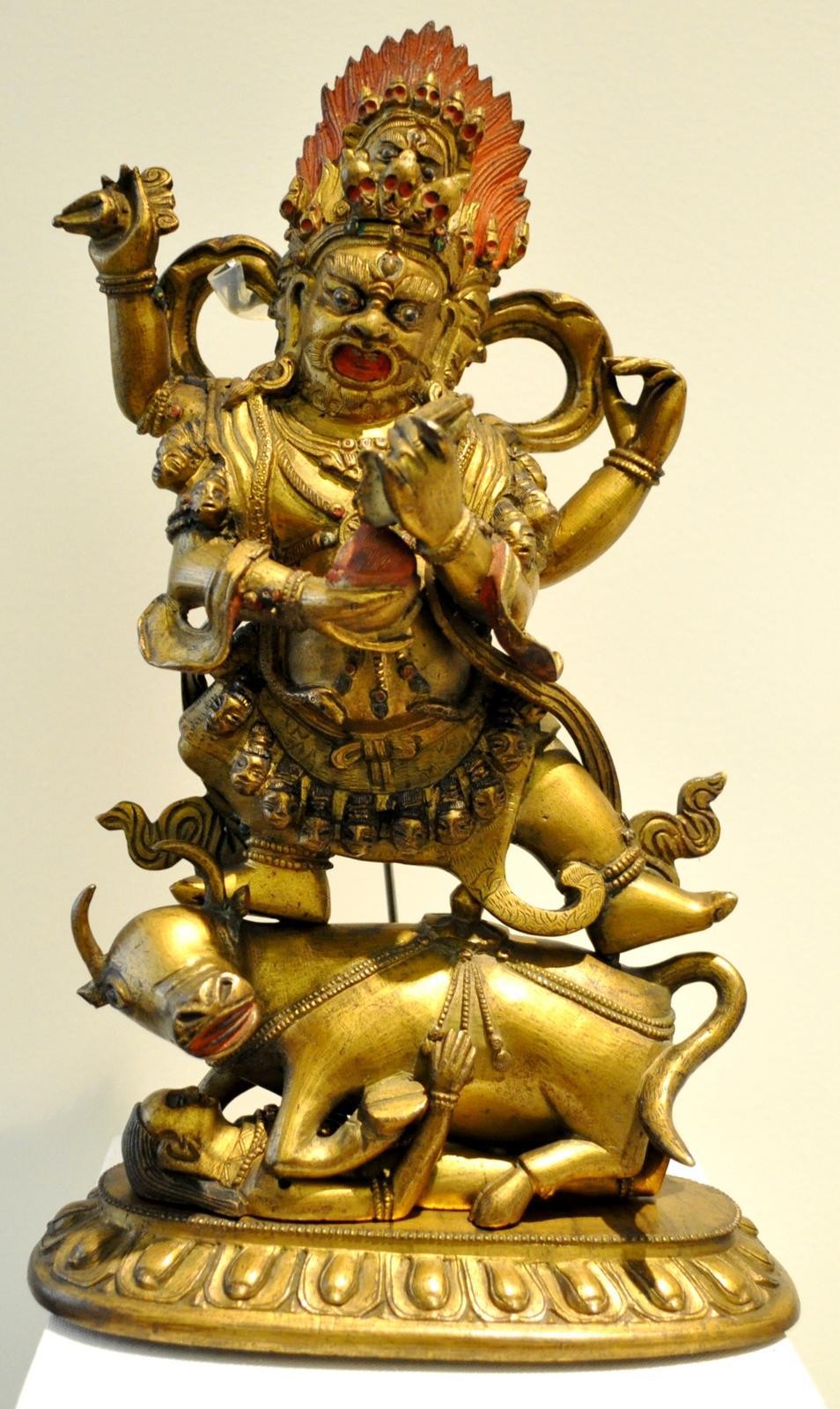 Figur-Manifestation des Rakata (?) - Yamantaka (Tib. gSin-rje-gsed dMar-po (?)