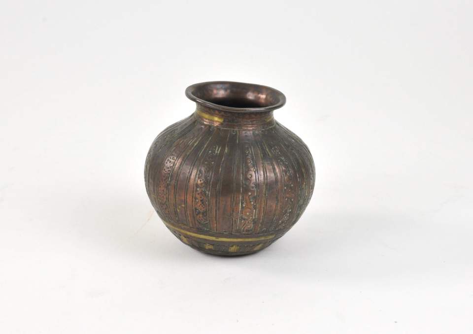 Vase, Kupfer, gehämmert